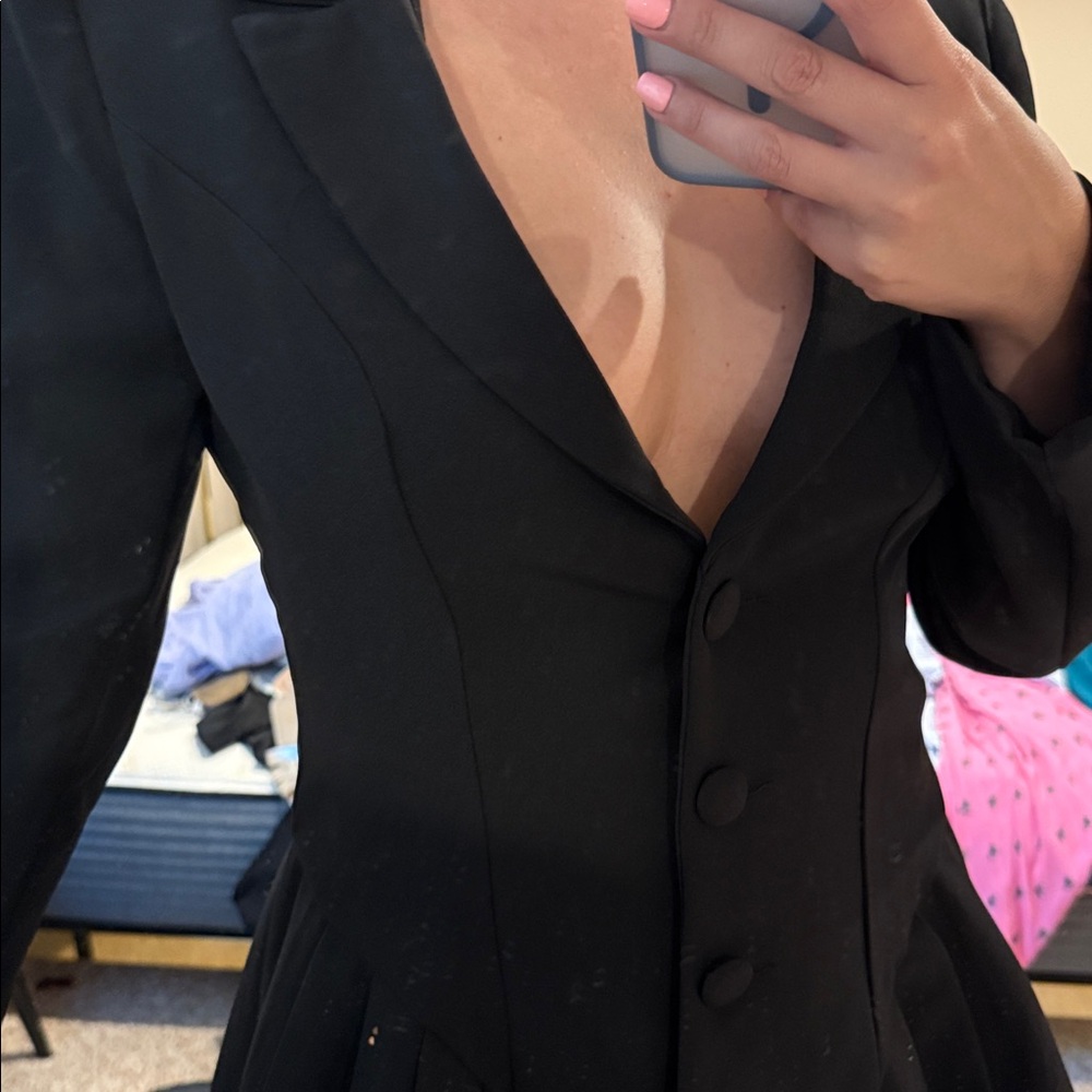 SHEIN Black Long Sleeve Dress